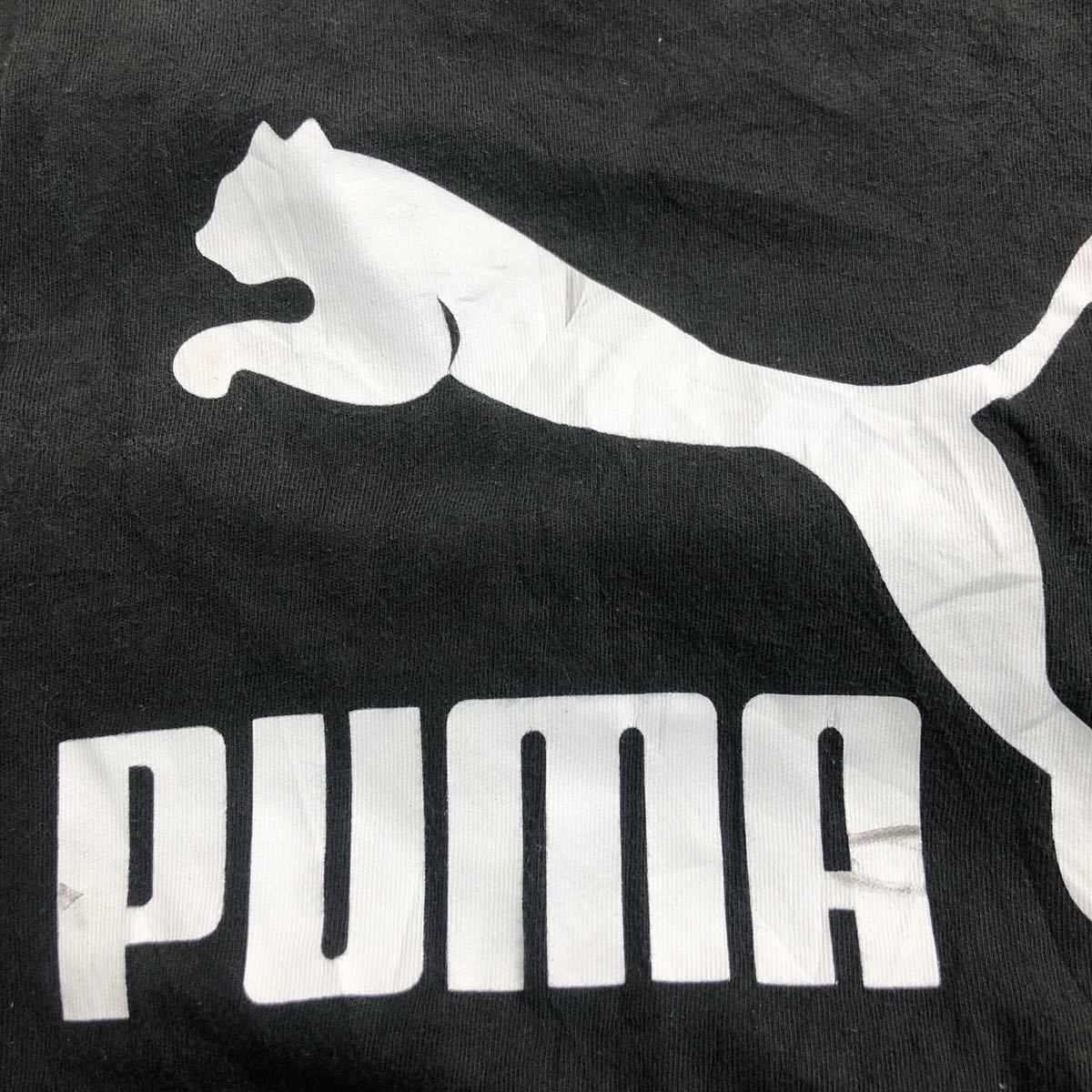 PUMA 半袖 プリント Tシャツ S ブラック プーマ スポーツ 古着卸 アメリカ仕入 a503-7265