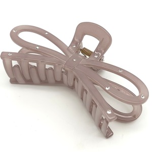 バンスクリップ : ペールトーンリボン　リボン型　バンス　ヘアクリップ