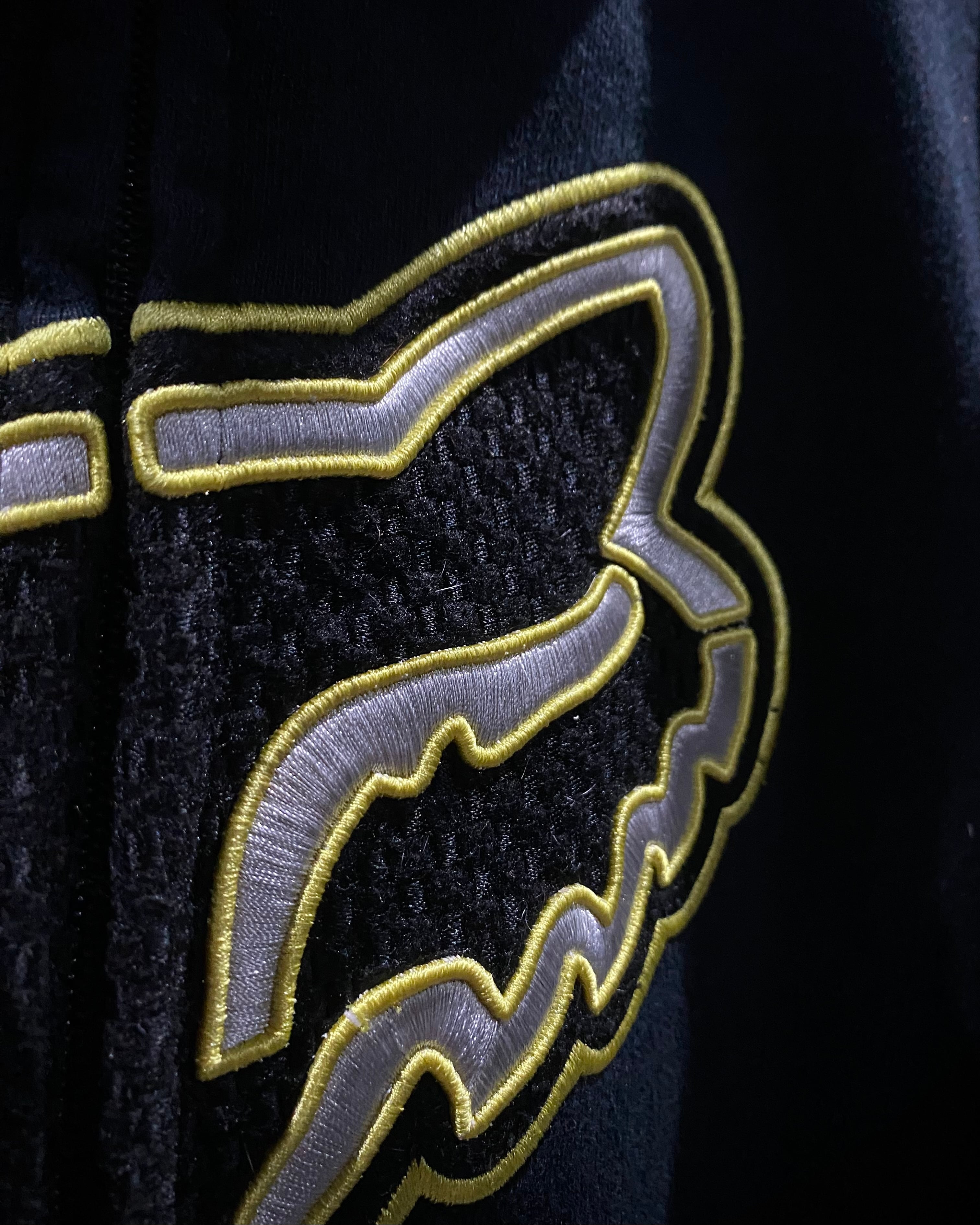 ✴︎ FOX RACING フォックス Y2K 刺繍 切替ダブルスリーブ パーカ X VINTAGE】“FOX RACING” Logo Embroidery Zip Up Hoodie | Caka(カカ