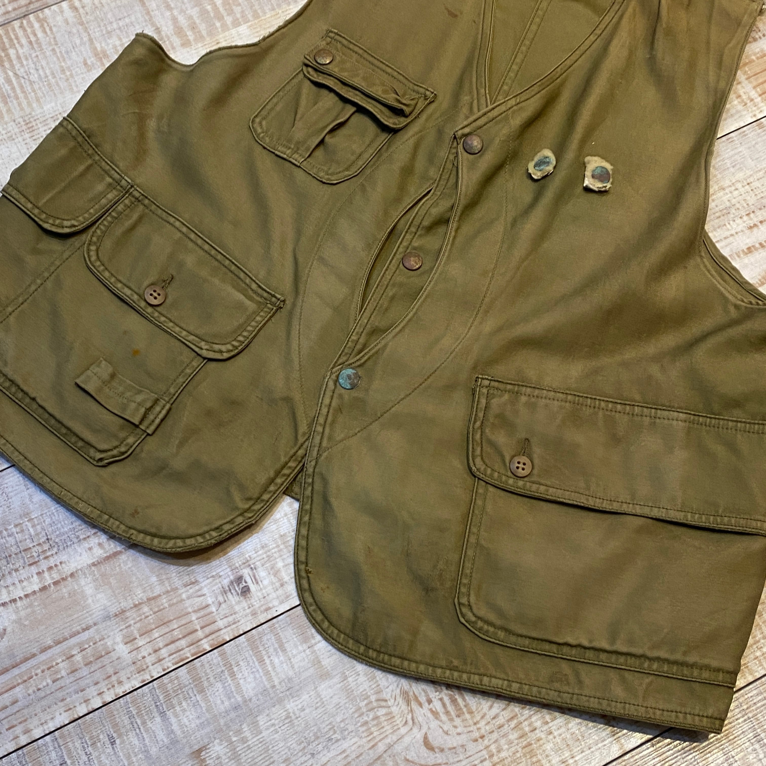 50年代 American Field ハンティングベスト ハーフムーン 古着