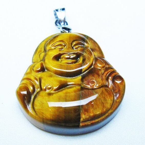 イエロータイガーアイ ペンダント 布袋様 タイガーアイ 一点物 メール便可 [M便 1/20] 112-11458