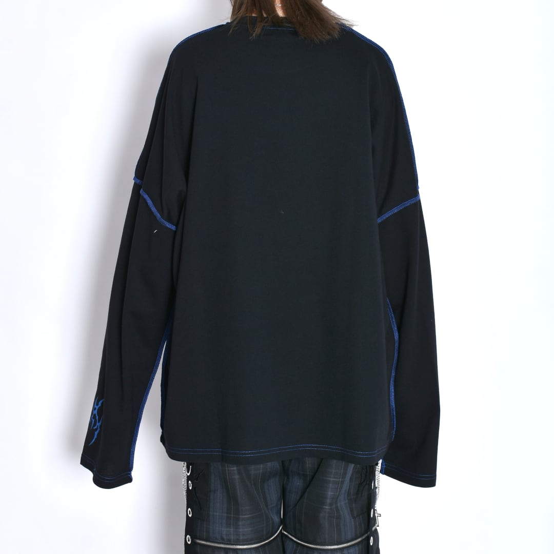 2/11 完売BLACK M再入荷！】SAD CATステッチロンT | VOLCAN&APHRODITE