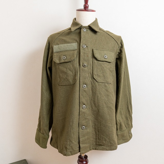 【USED】"MEDIUM" U.S.Army OG-108 Wool Shirt No.416 実物 アメリカ軍 ウールシャツ 後期型