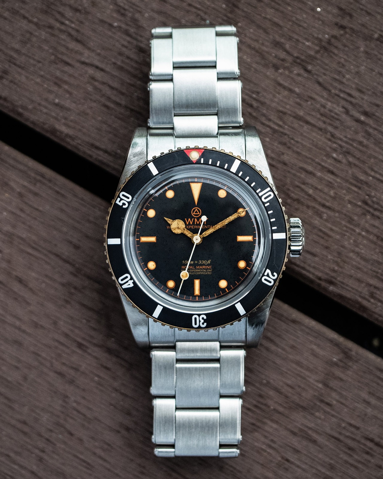 WMT WATCHES Sea Diver – All Aged With Brass Bezel / Black Dial Edition