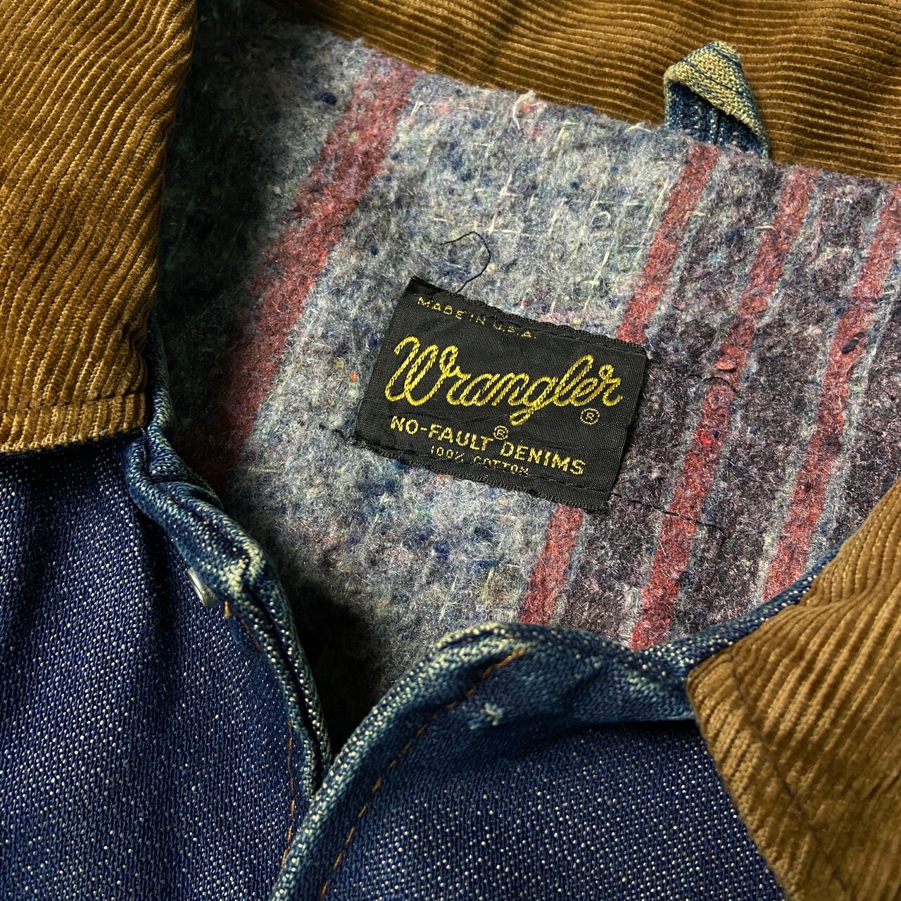 70年代 USA製 Wrangler ラングラー デニムジャケット JL720NV NO-FAULT 