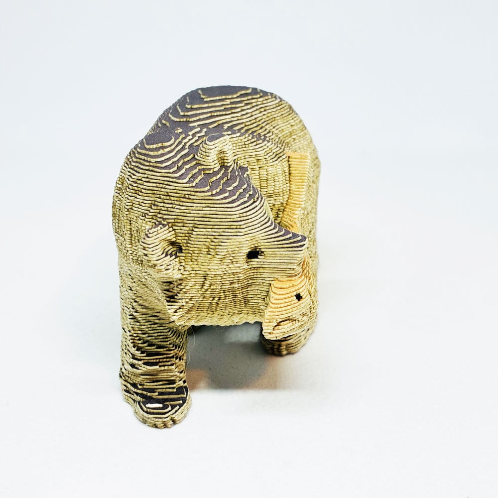 やまつみ北海道アニマル　木彫り熊 / 紙小物 / やまつみ工房