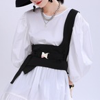 One-shoulder asymmetrical waist belt(ME084)