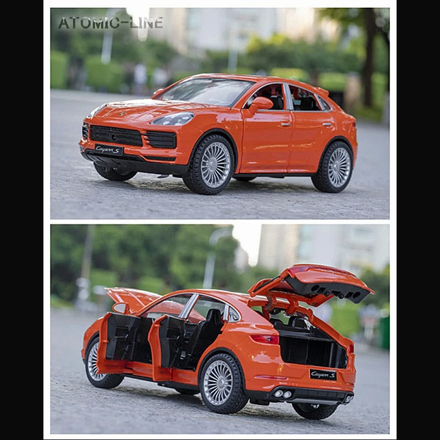 ポルシェ カイエン ターボ 1/24 ミニカー 全3色 ライト点灯 エンジンサウンド 合金モデル 模型 ジオラマ
