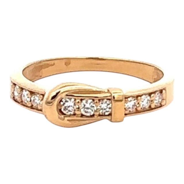 K18YG 0.21ct ﾀﾞｲﾔ ﾘﾝｸﾞ