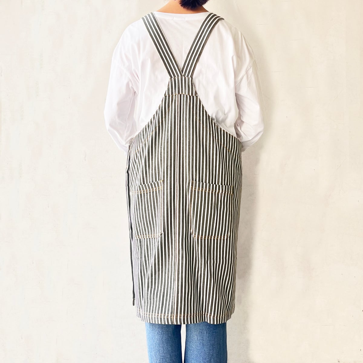 Work style apron DENIM like (デニム風生地エプロン) | FABORI online