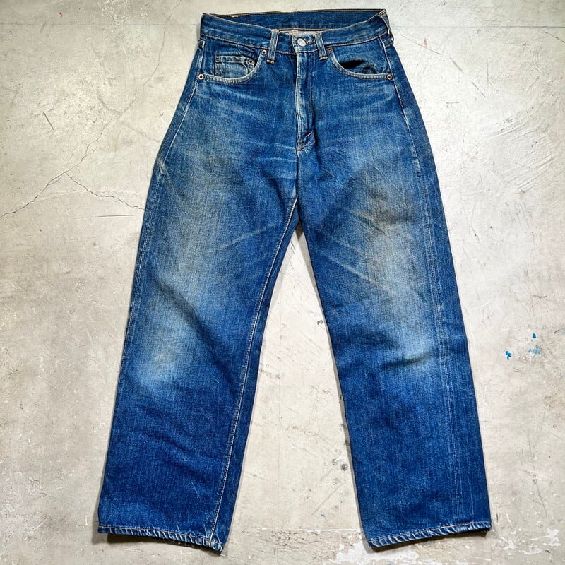 ~70's LEVI'S リーバイス 502-0117 デニム Big E デカ文字 ヒゲ 色落ち良好 ジッパーフライ 42TALON 刻印8  平行ステッチ 不均等V W26~27 小さめ 希少 ヴィンテージ BA-1956 RM2375H | agito vintage powered by 