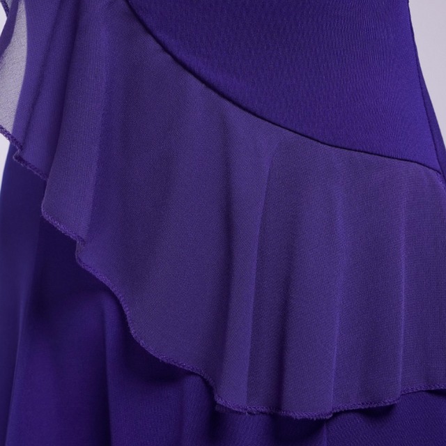 ハイネック メッシュスリーブ フレア モダンドレス 3col　D00476