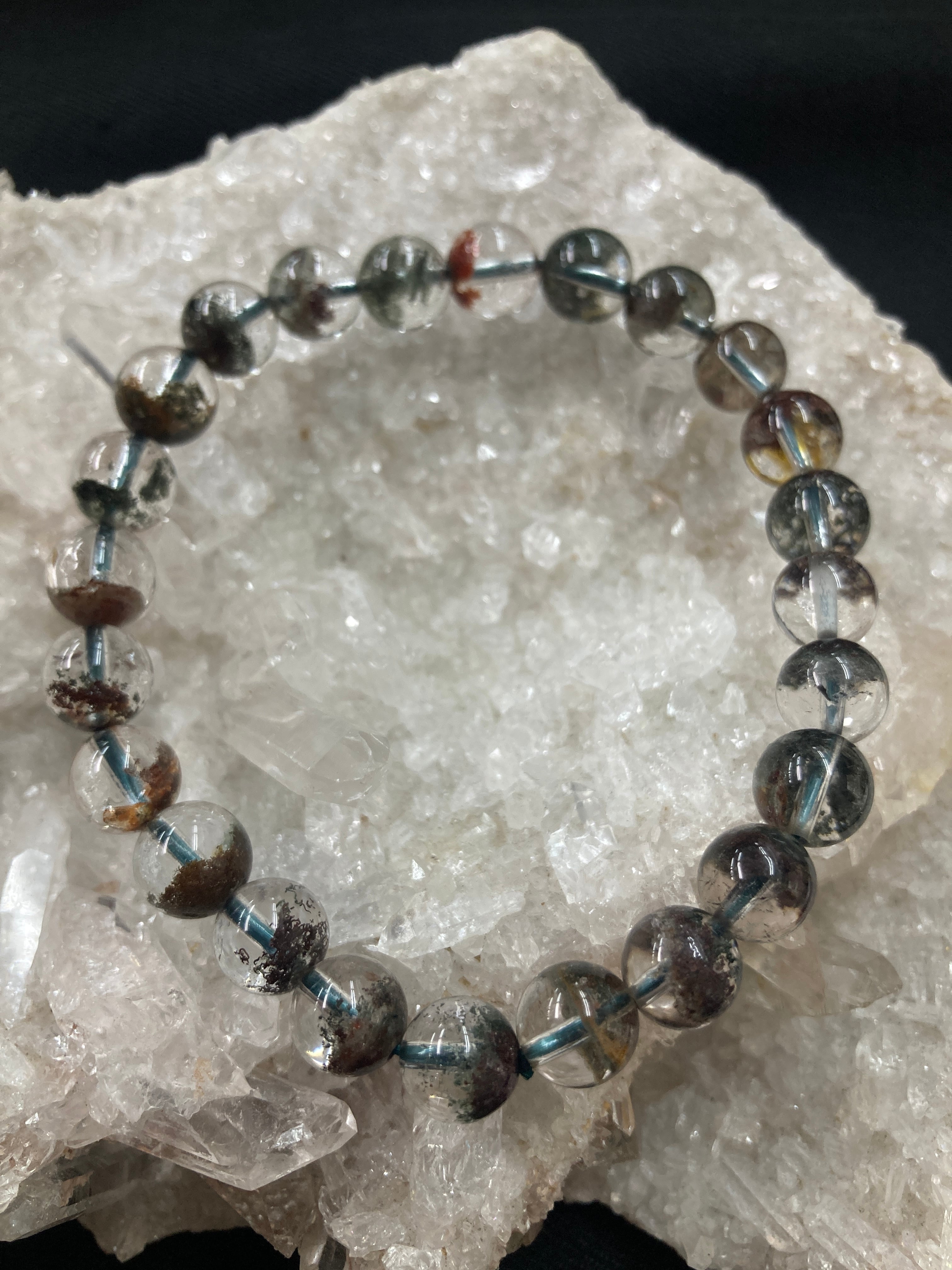 ガーデンクォーツ E32348】ガーデンクォーツ水晶 約8mmブレスレット Garden Quartz