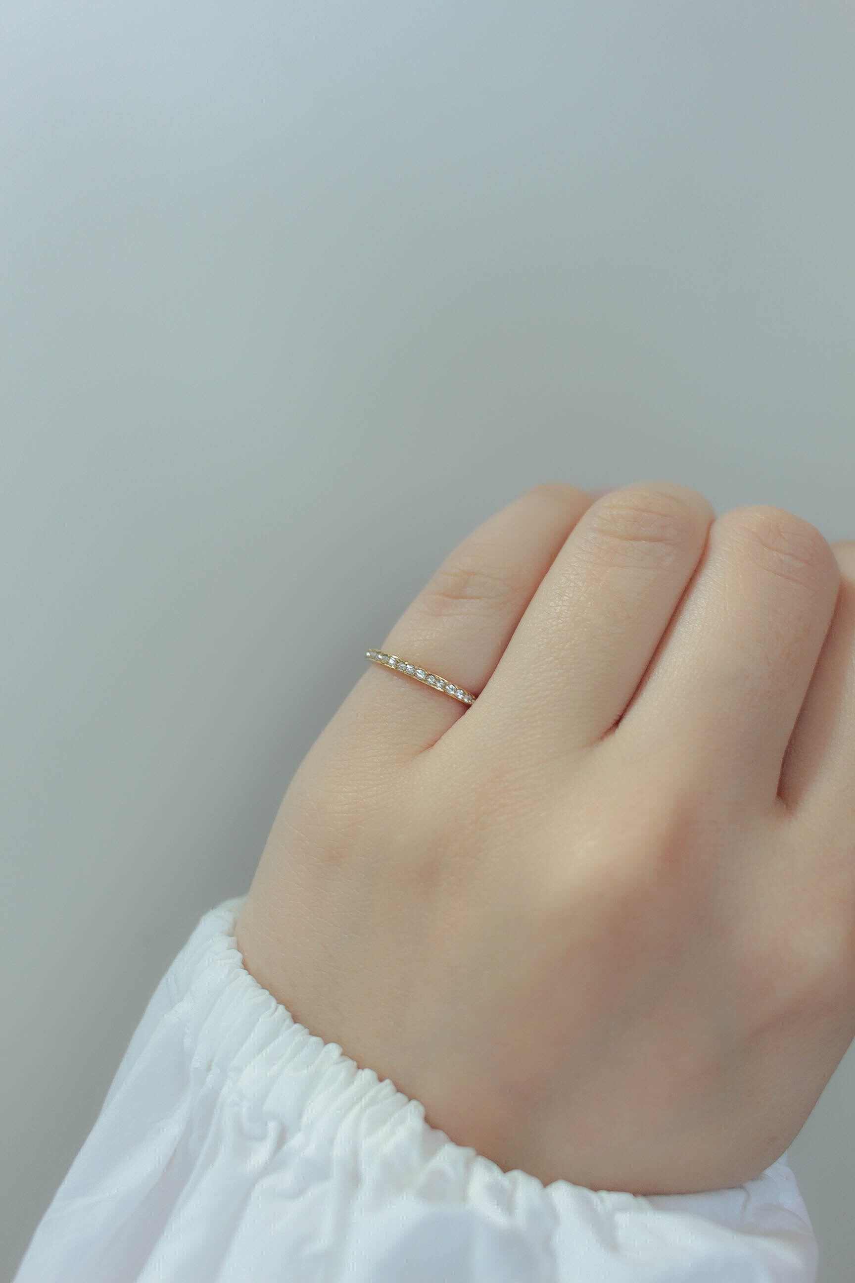 Half Eternity Pinky Ring | ebine(エビネ)|金属アレルギー対応
