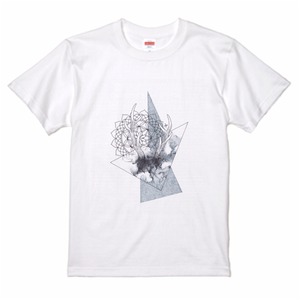  Mandala powder Tee T-shirt　曼荼羅の模様と角のTシャツ