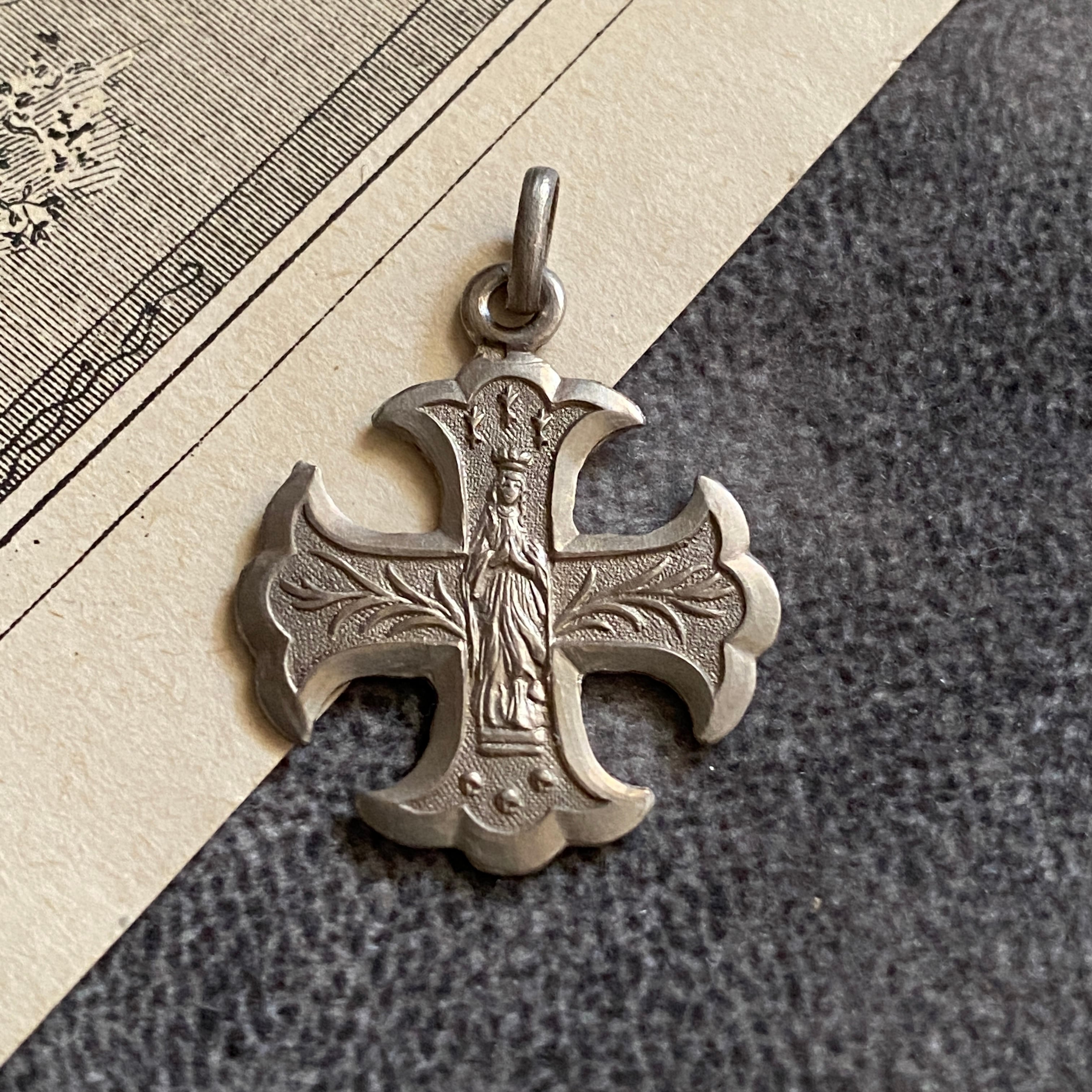 クロス | Antique medaille Mary