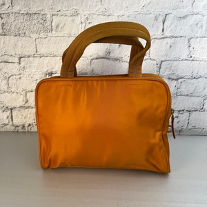 PRADA プラダ  三角ロゴ ナイロン ハンドバッグ オレンジ A-10556