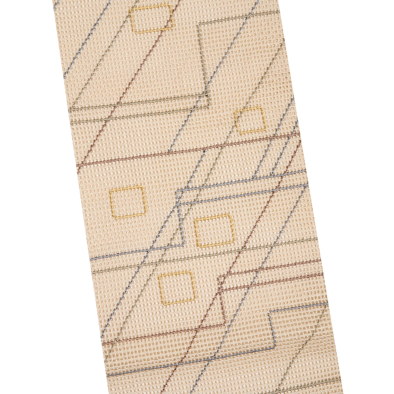 透かし織に幾何学模様 夏八寸名古屋帯【中古】 | かわの屋