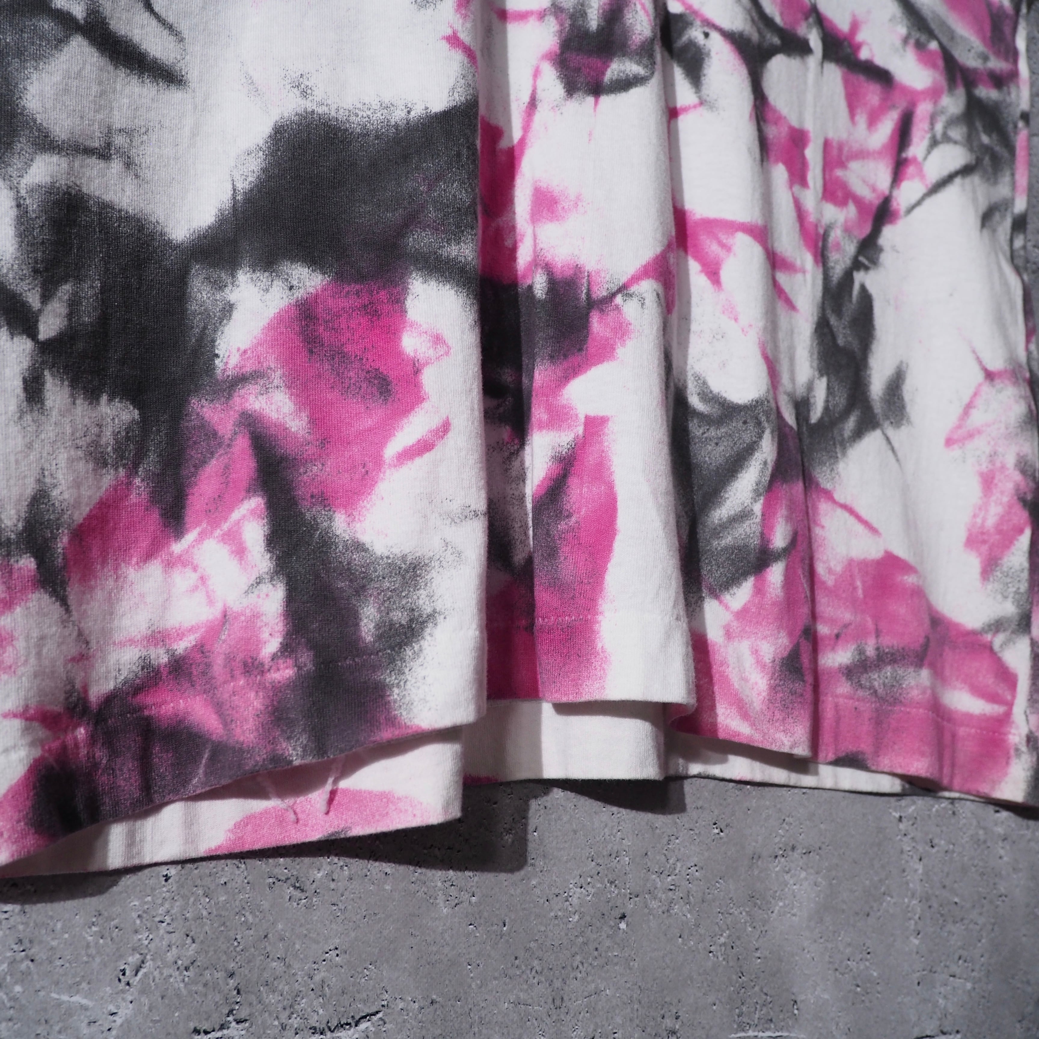 1990s ” Fruit of the loom ” psychedelic dyed loose Tee (made in Usa)