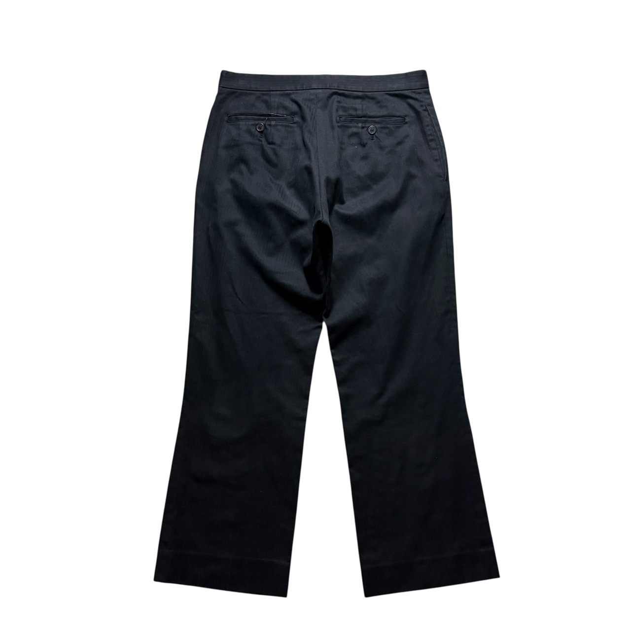 Y’s black herringbone twill work pants