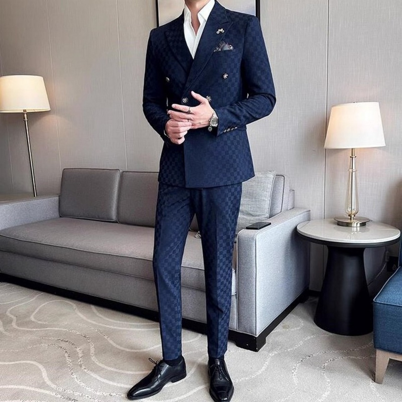 double breasted suit 3piece 00006