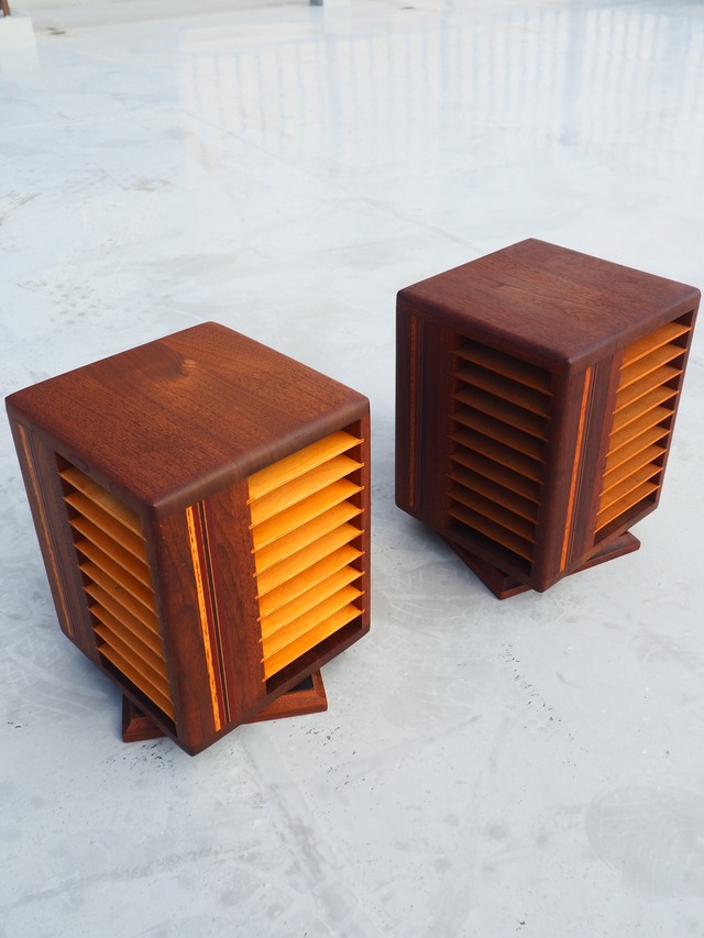 Solid wood rotating cassette tape rack(40pieces)