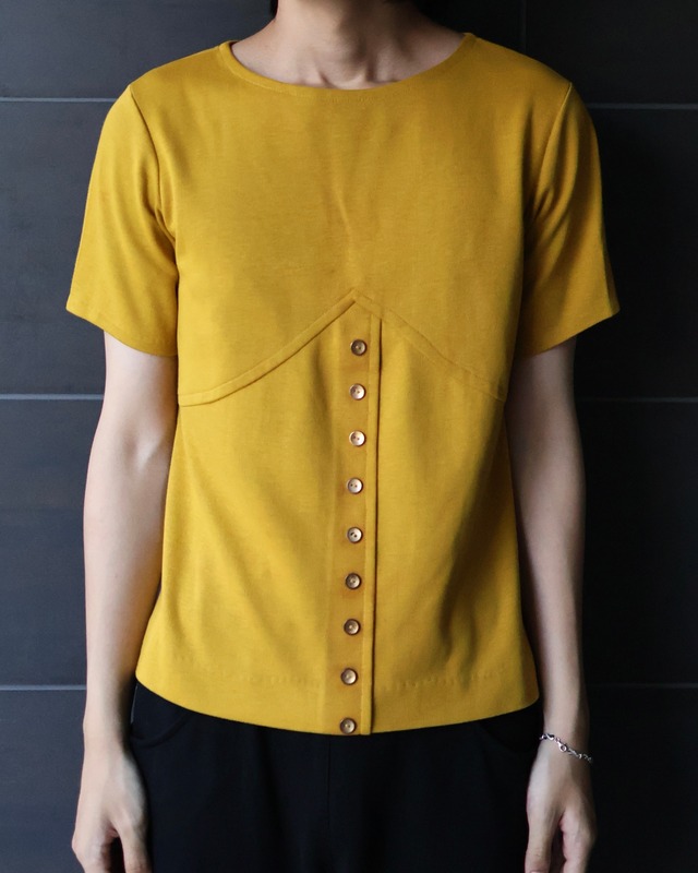 coloring button design half sleeve top