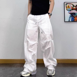 Drawstring hem baggy cargo pants 1495