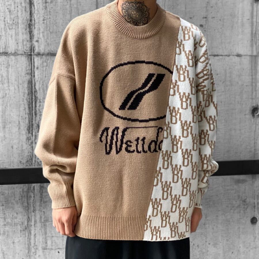 【WE11DONE】WD1 GRAPHIC LOGO SWEATER ニット we11done-black-logo-