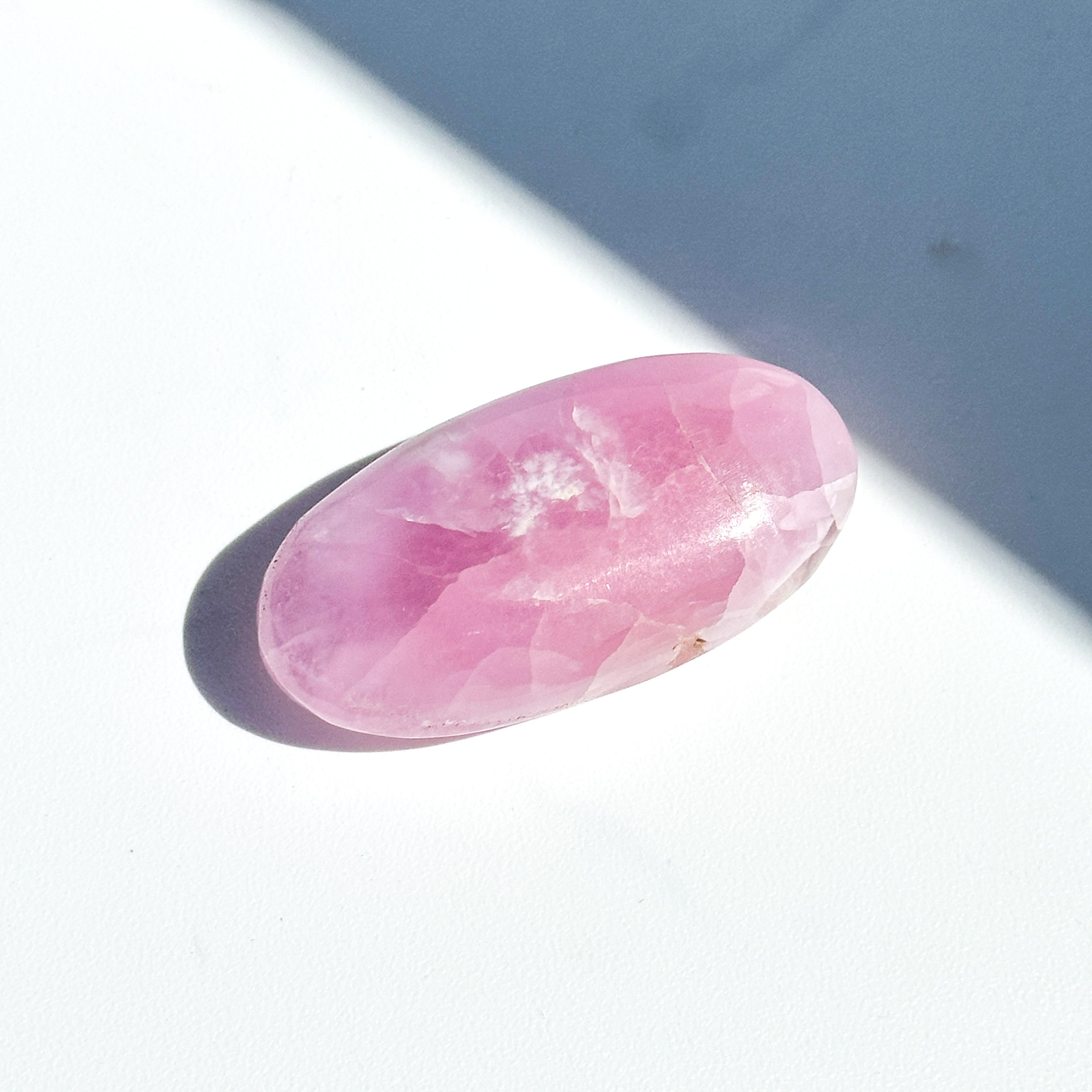 高品質】ピンクアラゴナイト パームストーン 91◇ Pink Aragonite Palm