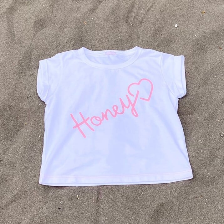 Honey heart】ロゴTシャツ ホワイト レディース 半袖 | Honey heart