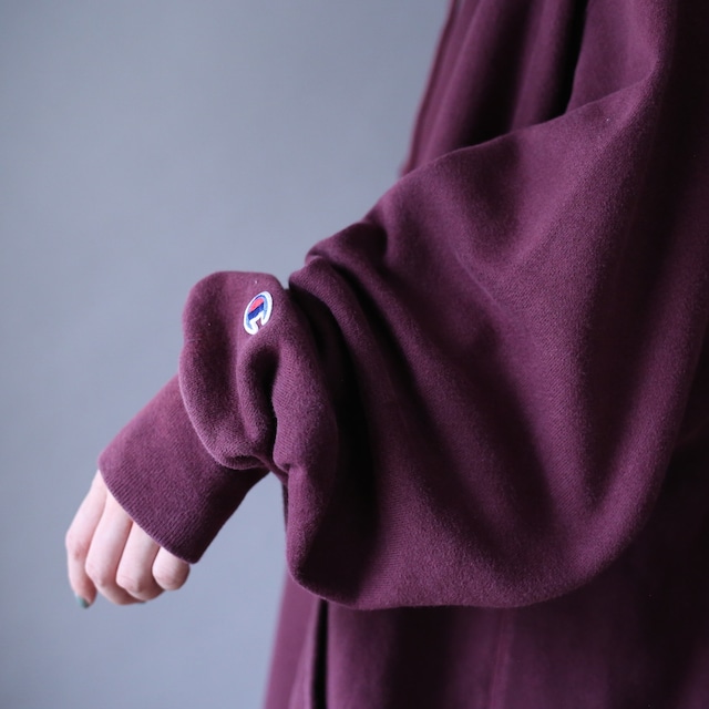 "Champion" bordeaux color over silhouette reverse wave sweat parka