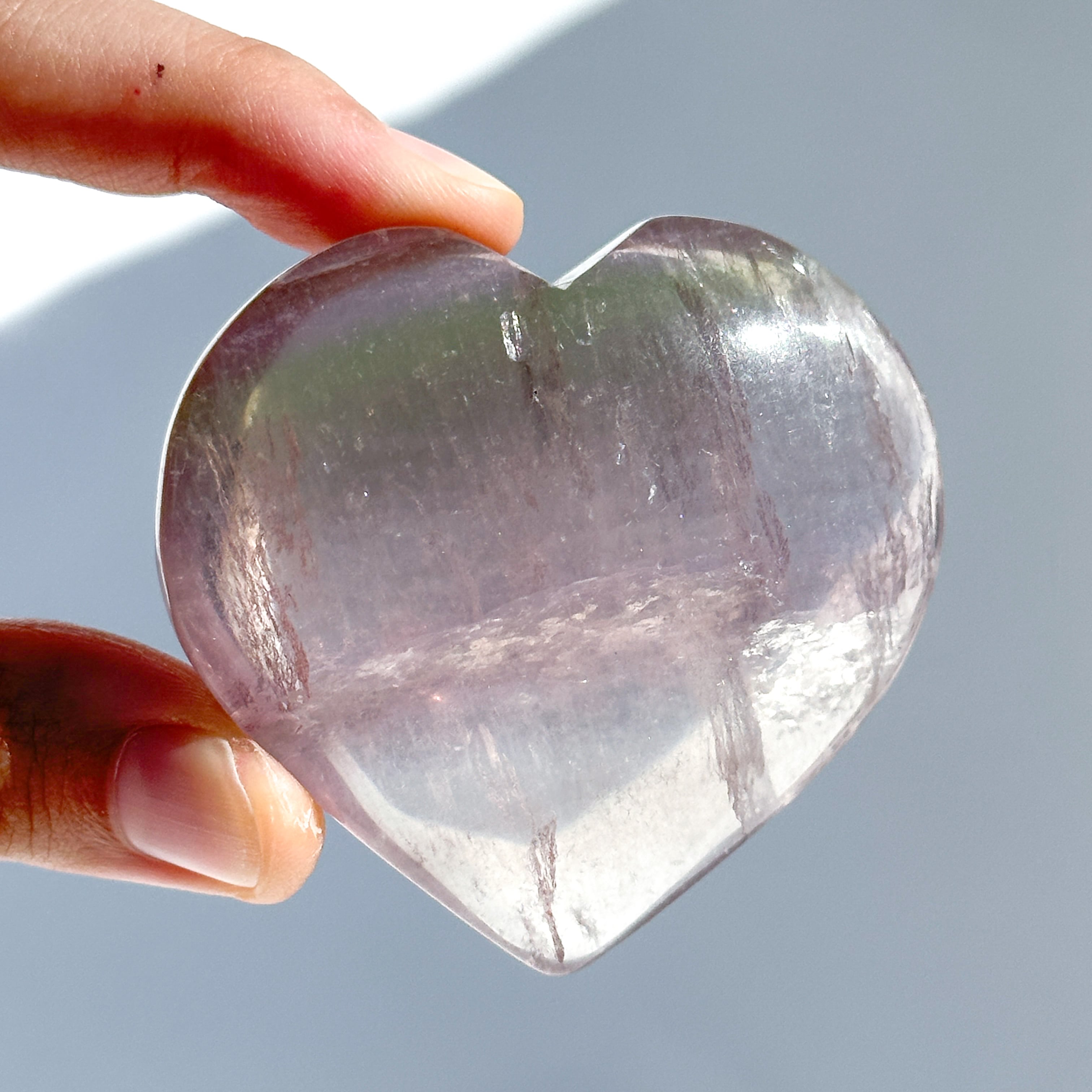レインボーフローライト ハート32◇ Rainbow Fluorite ◇天然石・鉱物