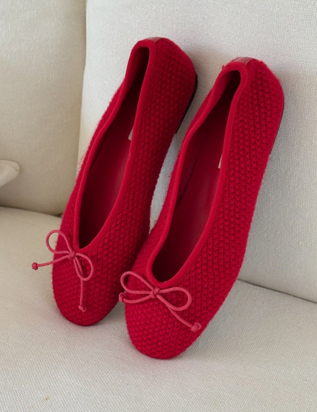 【25aw】Cotton Knit Flat Shoes_3colors