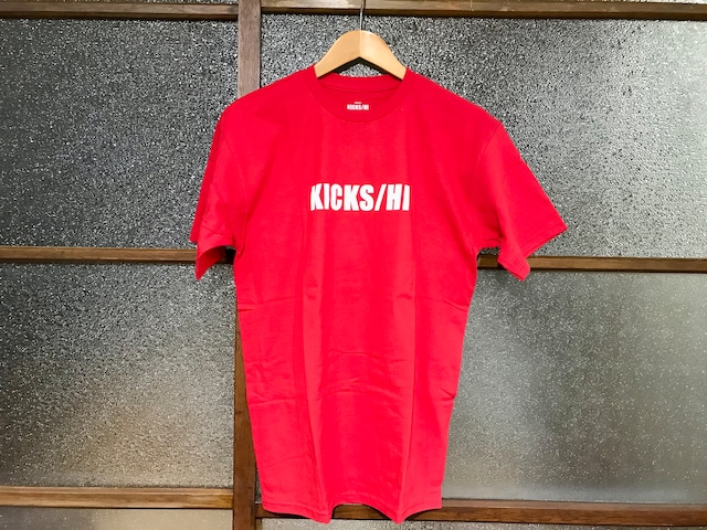 KICKS/HI "STANDARD LOGO" TEE (RED/WHITE)