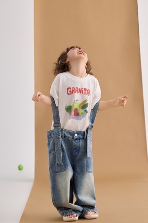 グラフィックTシャツ（フルーツ／くま）BOBI 2026春｜90-150cm｜トップス｜プリントT｜半袖 ［取寄］