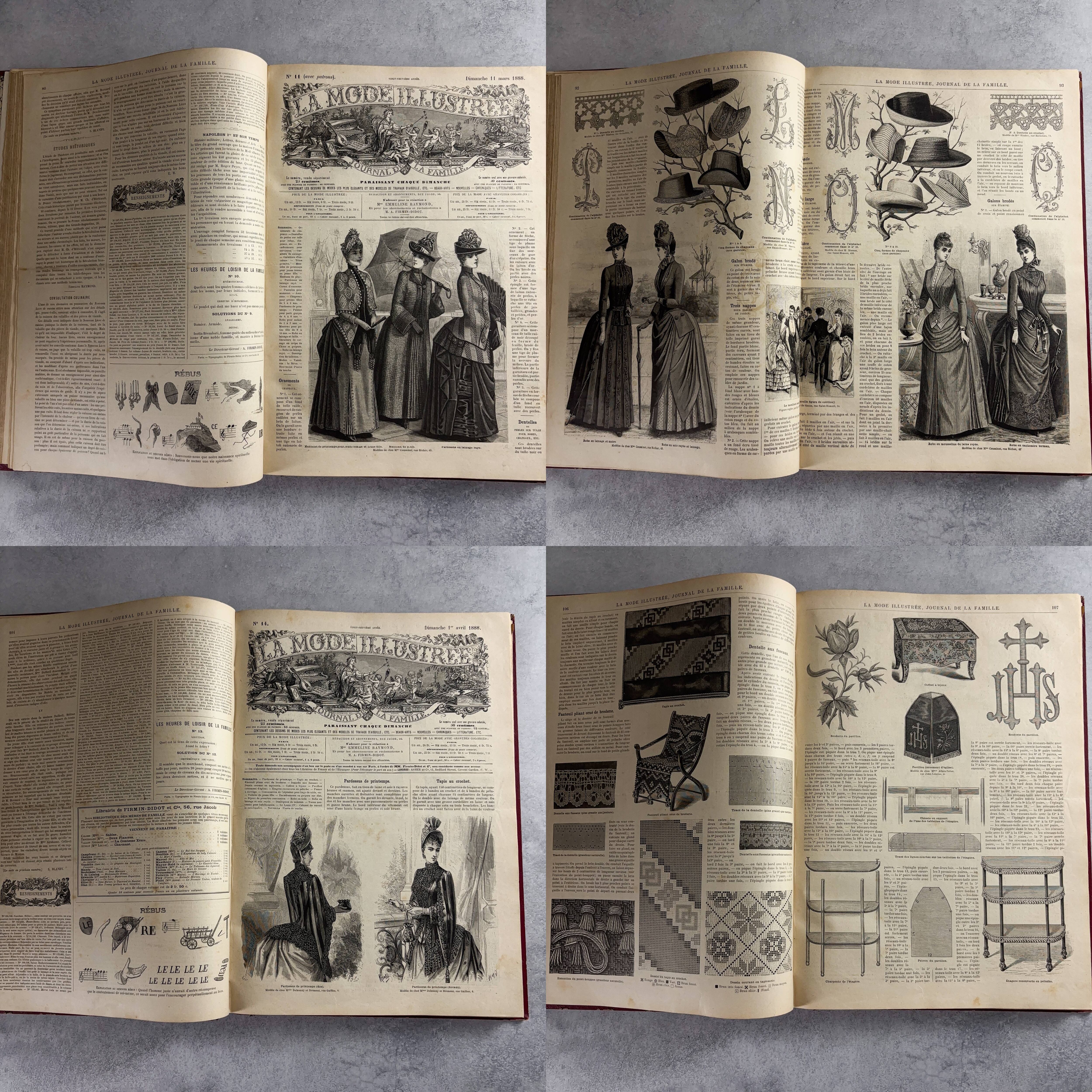 ラ・モード イリュストレ La mode illustree 52冊子分 1888年 