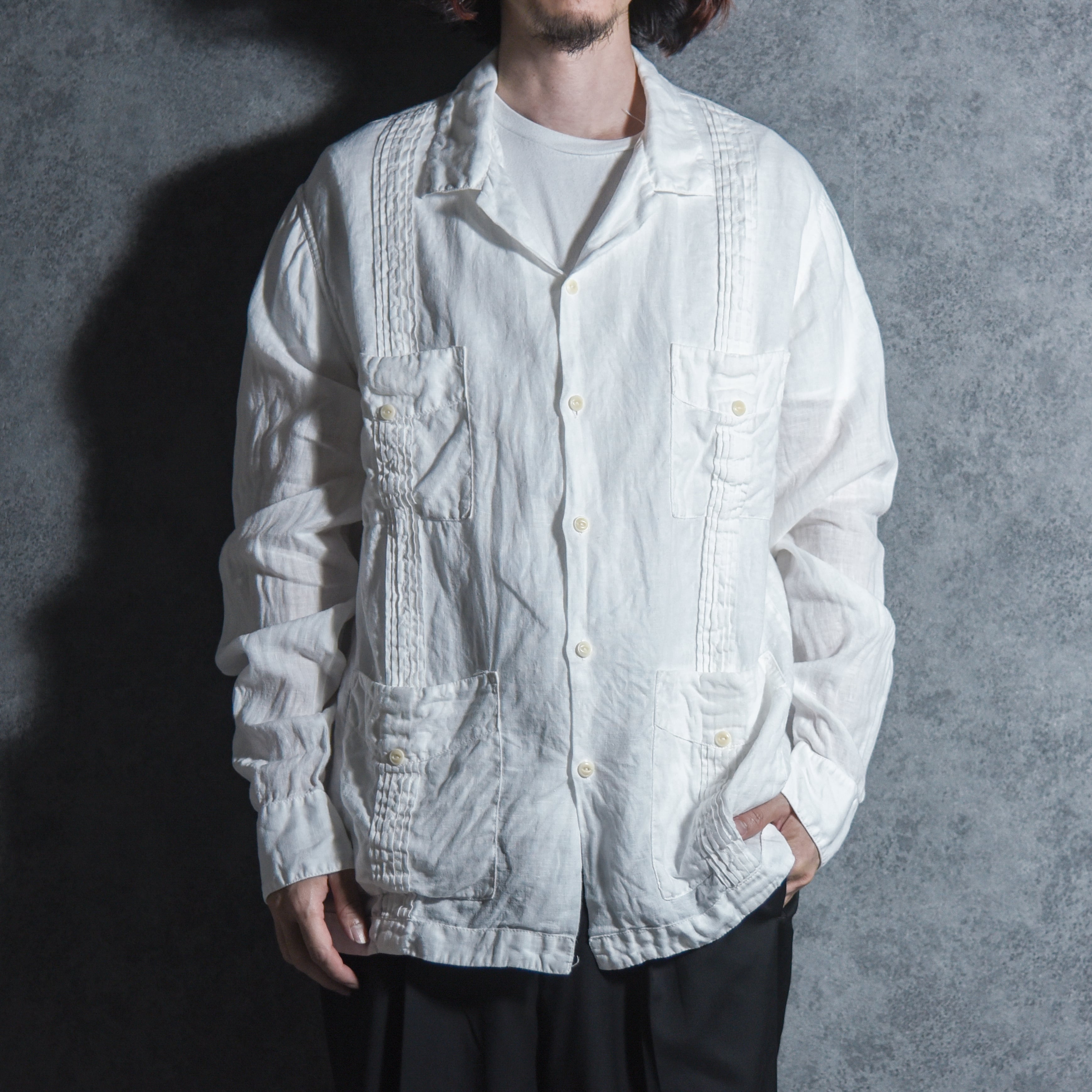 East Harbour Surplus Linen Cuba Shirts Guayabera イースト
