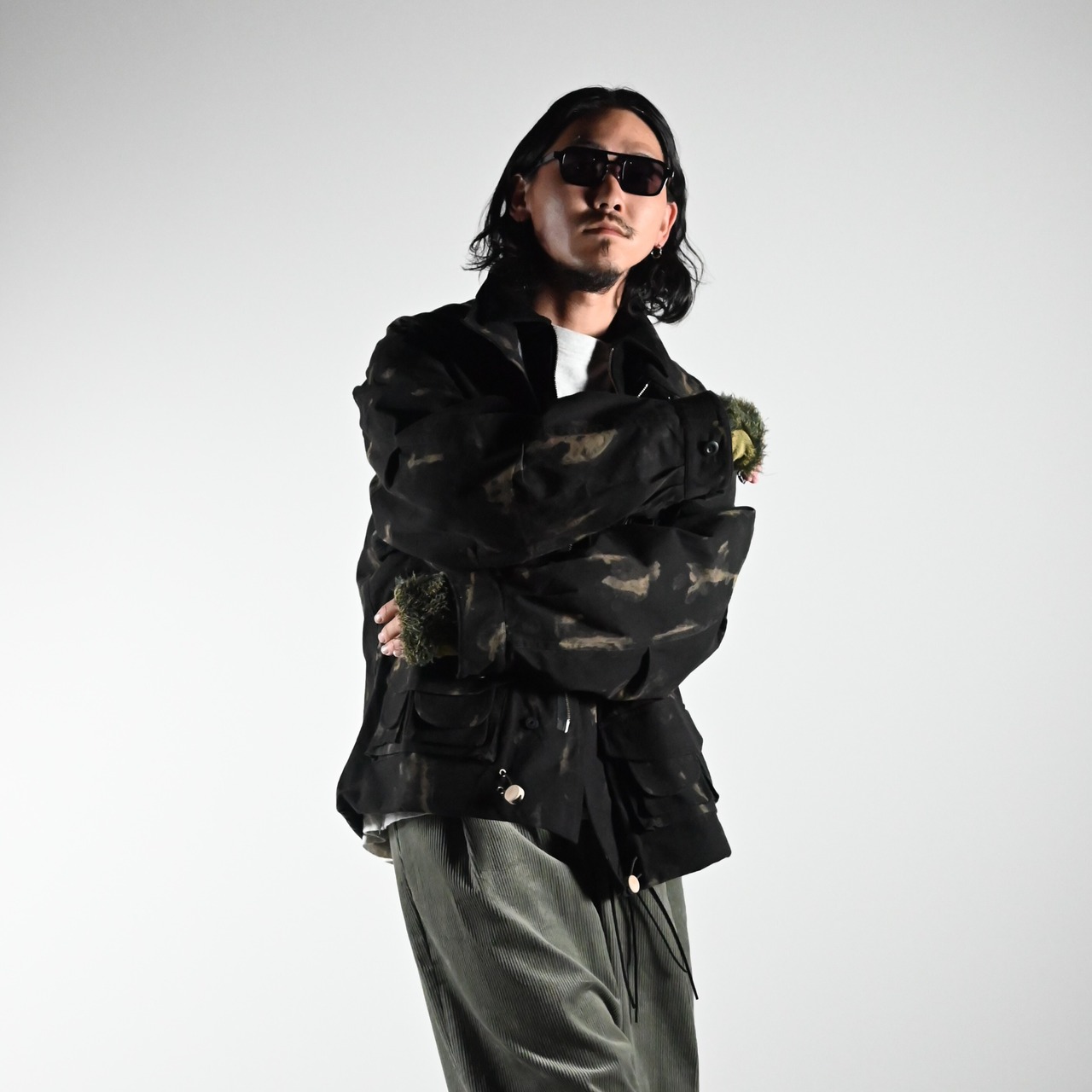 Leh / Photographer Jacketにbarbell object / leather jktコーディネート