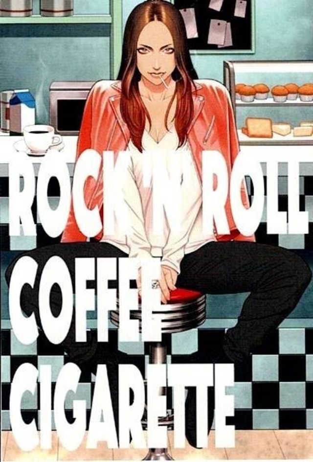 タカスギコウ展2024：ポスター「ROCK’N’ ROLL COFFEE CIGARETTE」