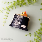 ほどよいお財布 インド刺繍ブルーリボン