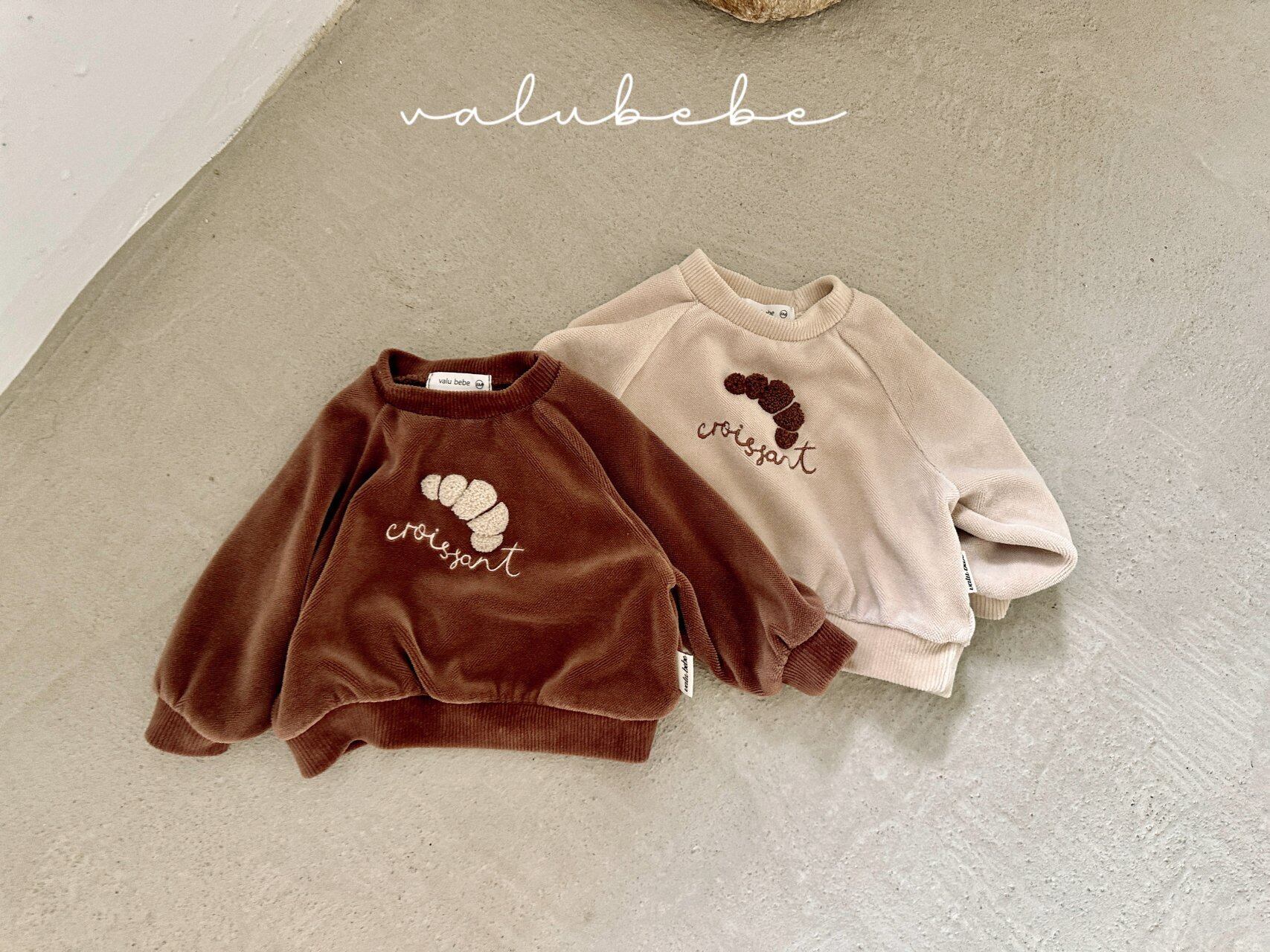 【予約】Croissant Velour Sweatshirt (Bebe)