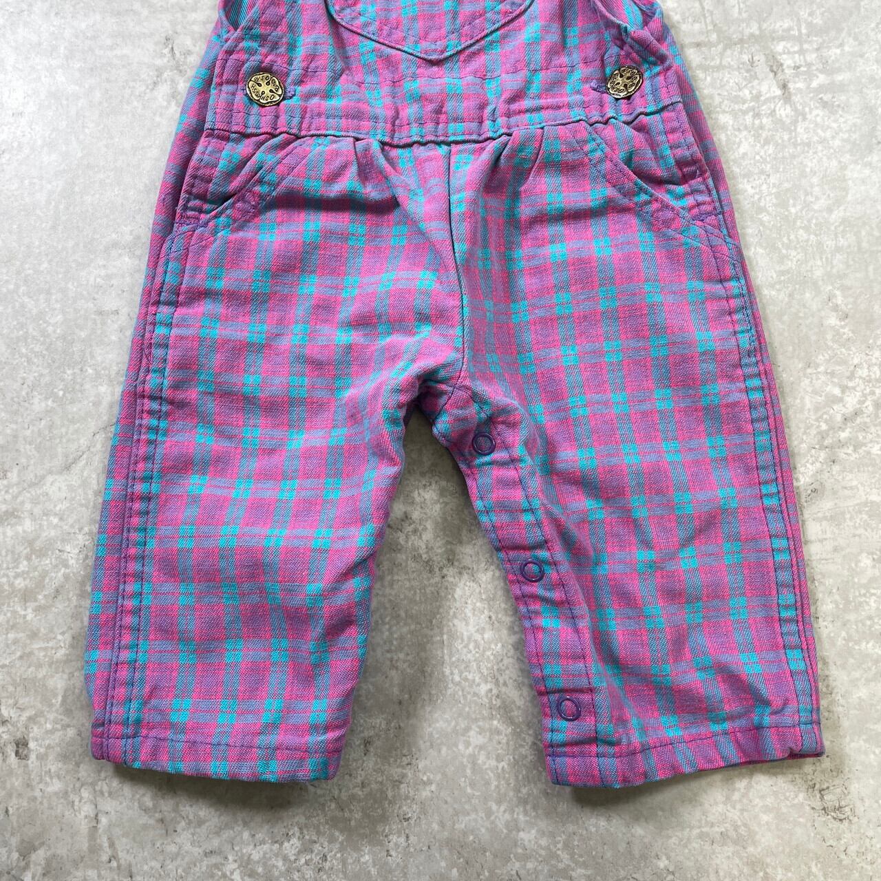 kids】80-90年代頃 USA製 紫タグ OSHKOSH オシュコシュ タータン