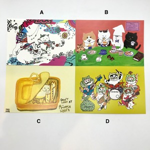 【すぎはらゆり】ポストカード A〜D