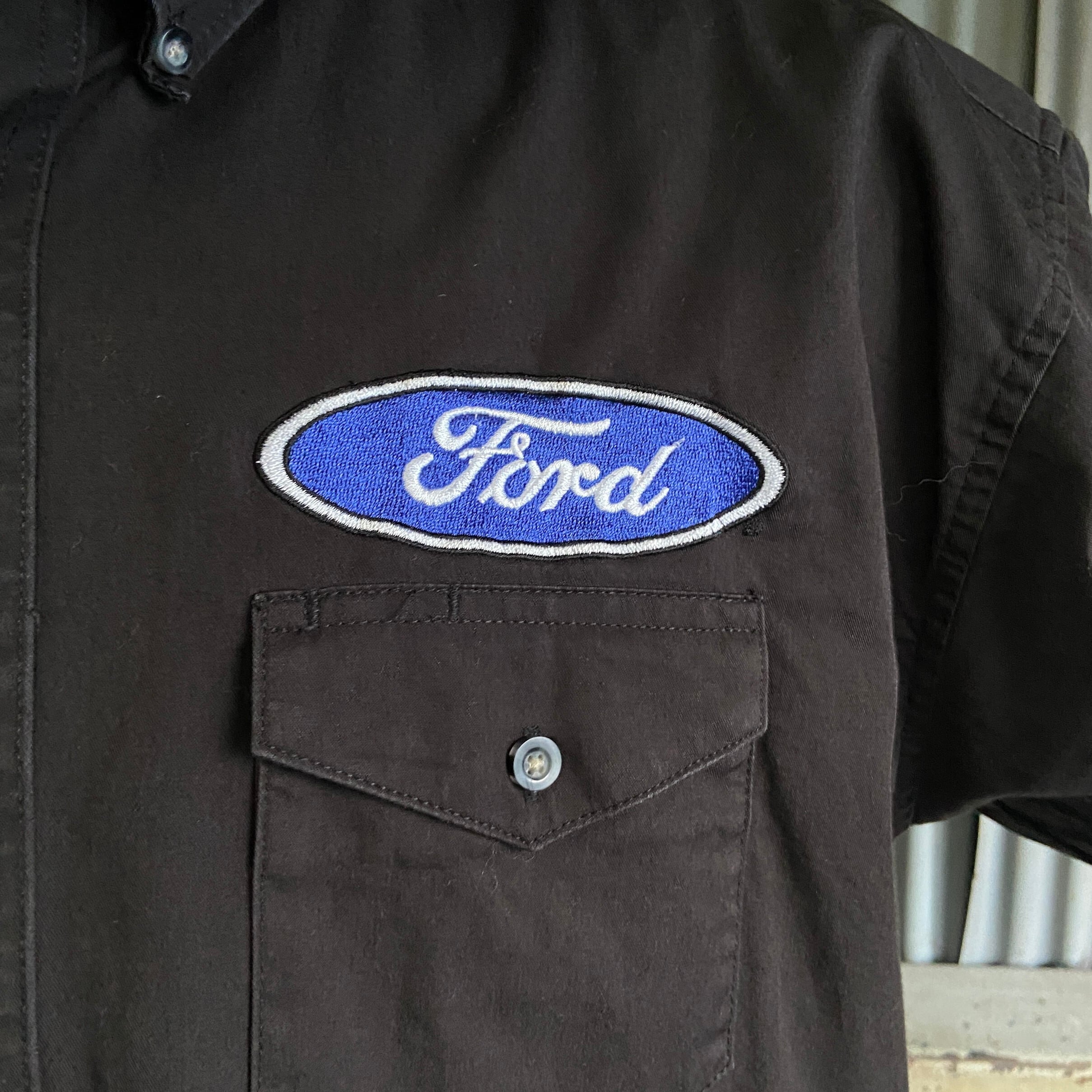 WRANGLER ラングラー ”Ford フォード” 企業ロゴ刺繍 シャツ メンズL 