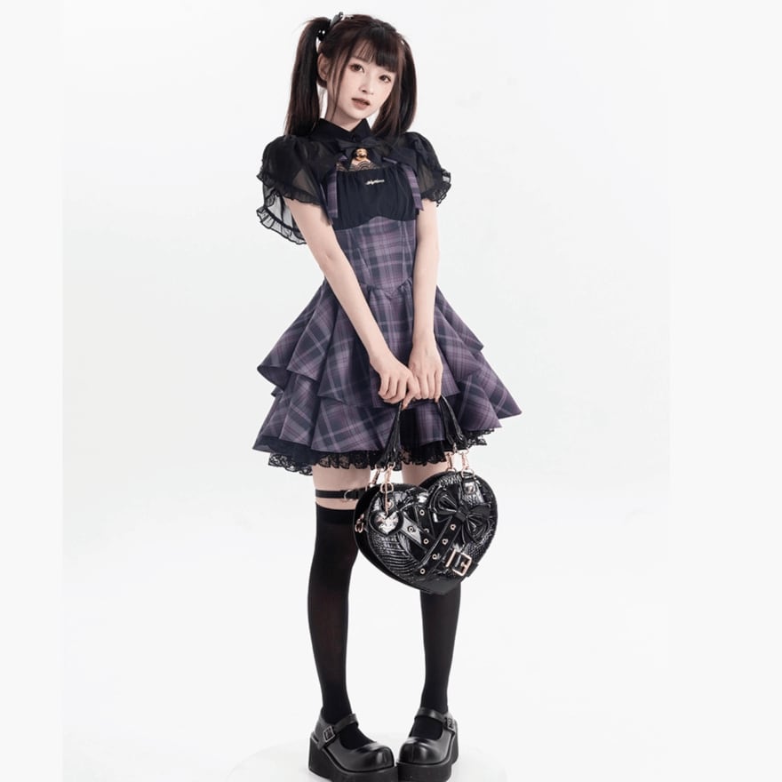 ロリータファッション通販 SEASONZ セミロリ セットアップ 地雷