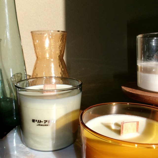 1月限定の香り　チュベローズの香り　ローズの香り　キャンドル　gray