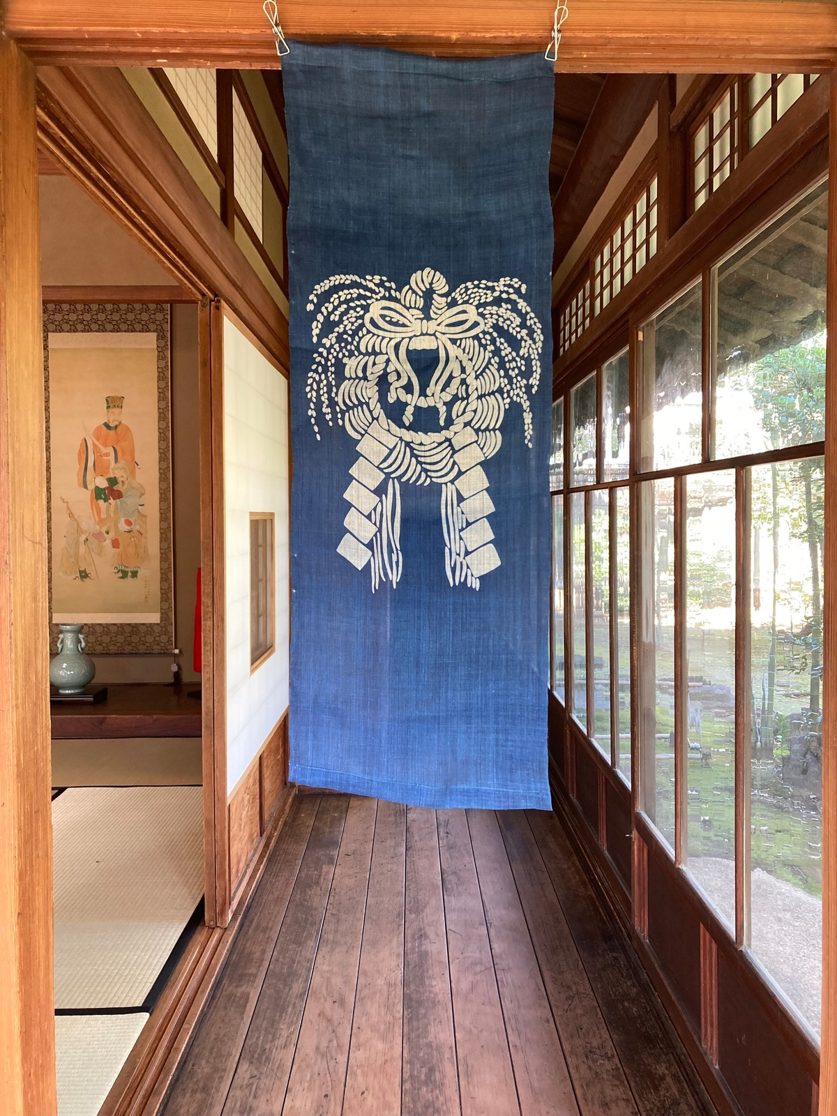 藍染 しめ縄飾り 大 | すずなが染色