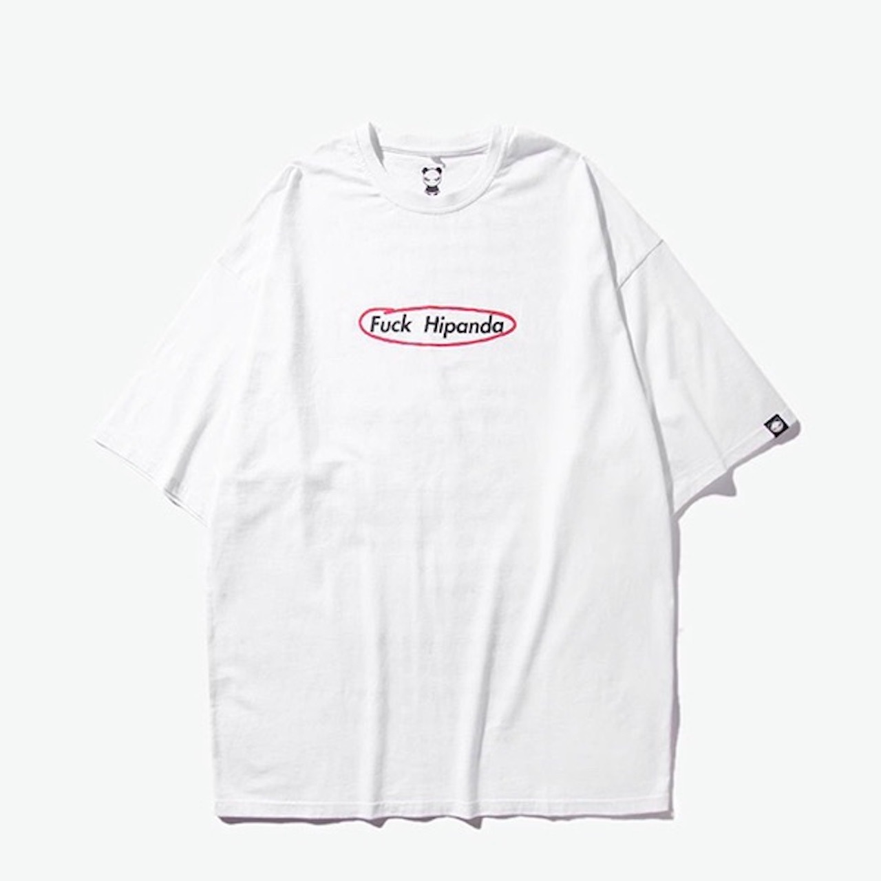 【HIPANDA ハイパンダ】レディース Tシャツ WOMEN'S F*CK PRINT BIG SIZE SHORT SLEEVED T-SHIRT / WHITE・BLACK