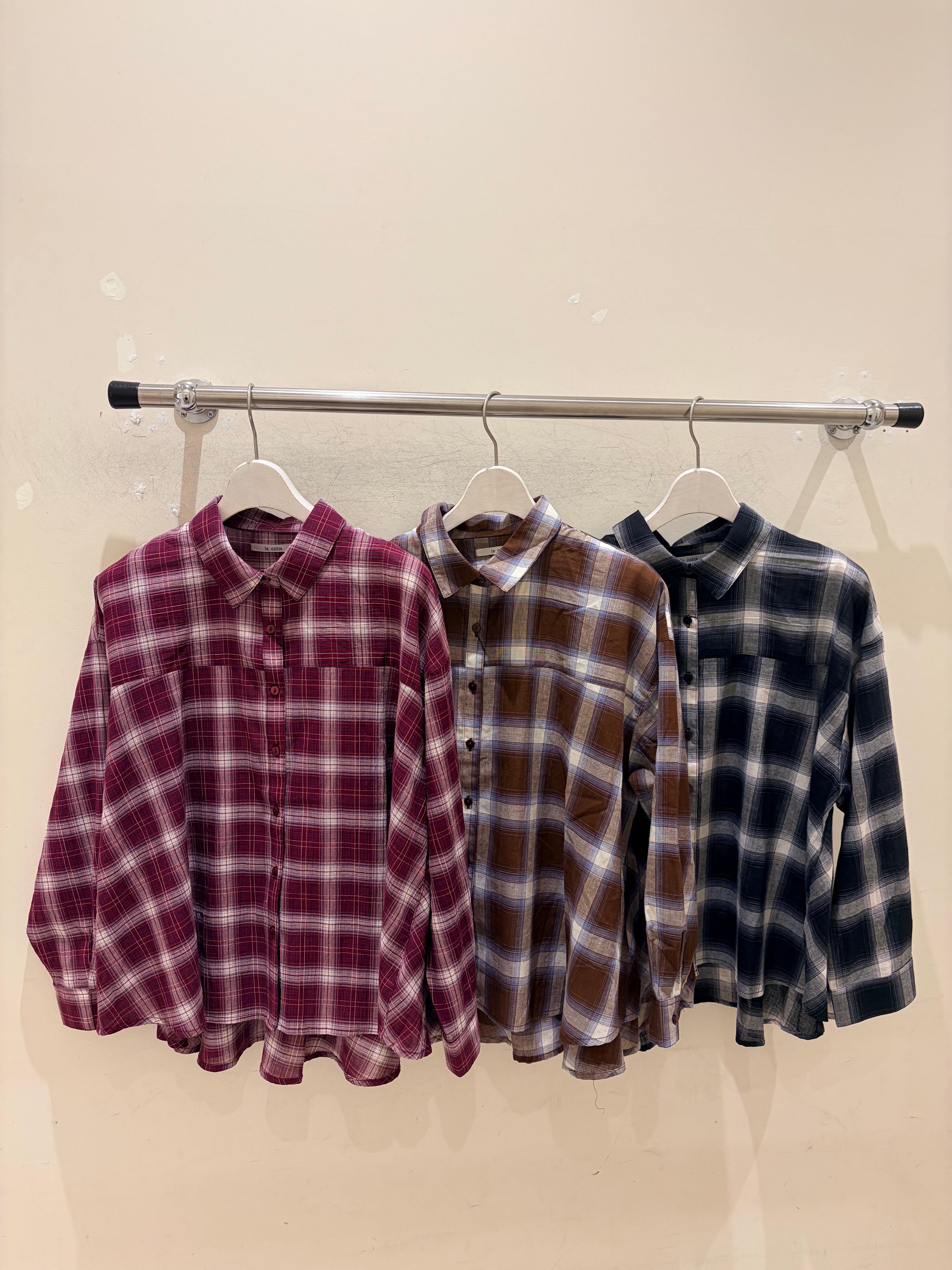 切替えフレアーシャツ長袖 6616008/le colis